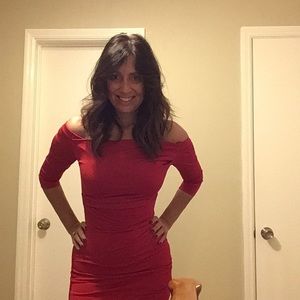 Juan Carlos Knee-length Red Dress